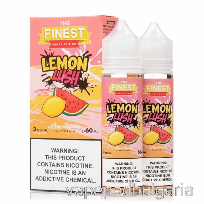 Vape 10000 Дръпки Lemon Lush - The Finest Candy Edition - 120ml 0mg